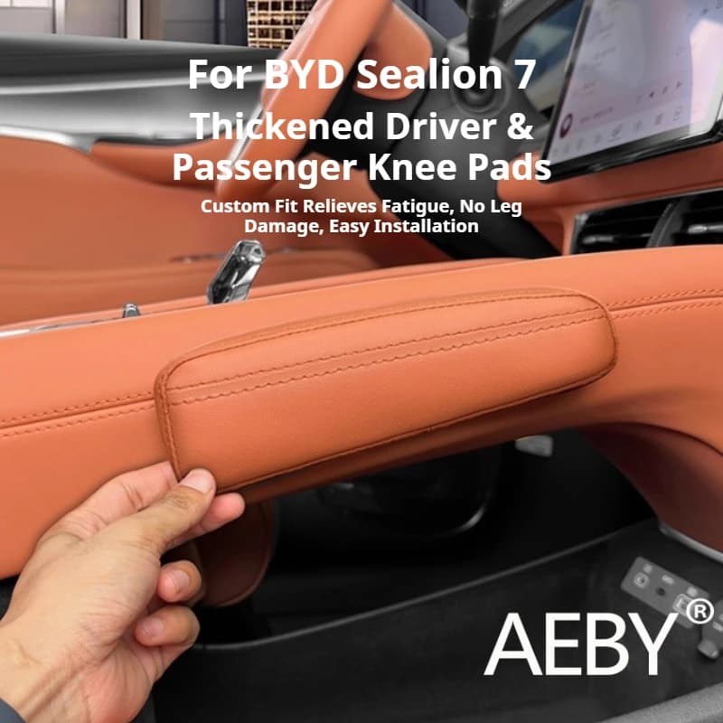 AEBY For BYD Sealion 7 2024 Knee Pillow Leg Rest Pad, Elastic Leg Rest Cushion Center Console Pad Interior Comfort Accessories
