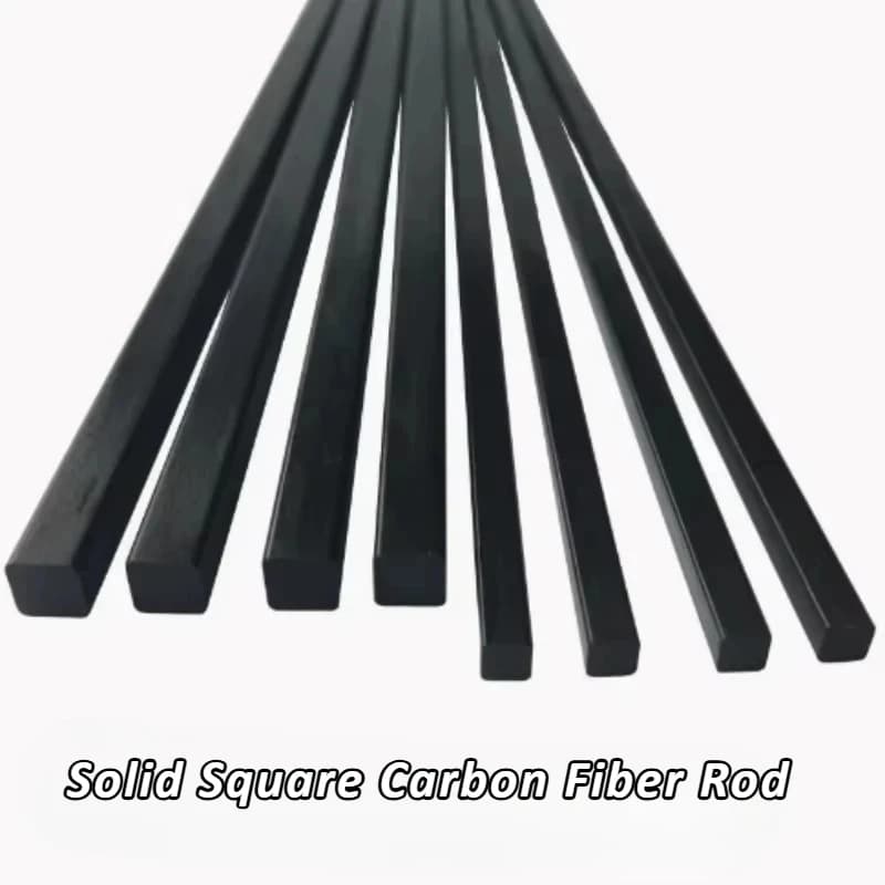 1/2pcs Square Solid Carbon Fiber Rod CFR Rods OD 2mm 2.5mm 3mm 4mm 5mm 6mm 8mm 10mm 20mm 22mm Length 500mm