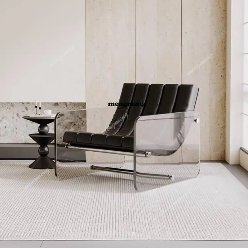 Designer acrylic single sofa leisure sofa chair living room home hotel homestay Italian minimalist