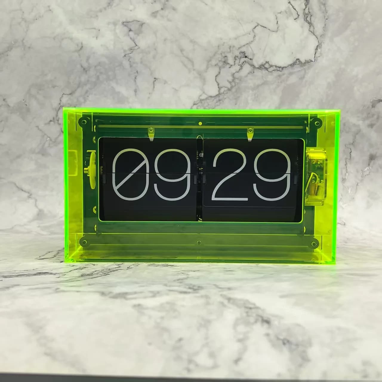 Quaint Maximalism Flip Clock - Colorful Auto-Flip Desk Clock for Living Room, Trendy Home Decor & Stylish TV Stand Accent