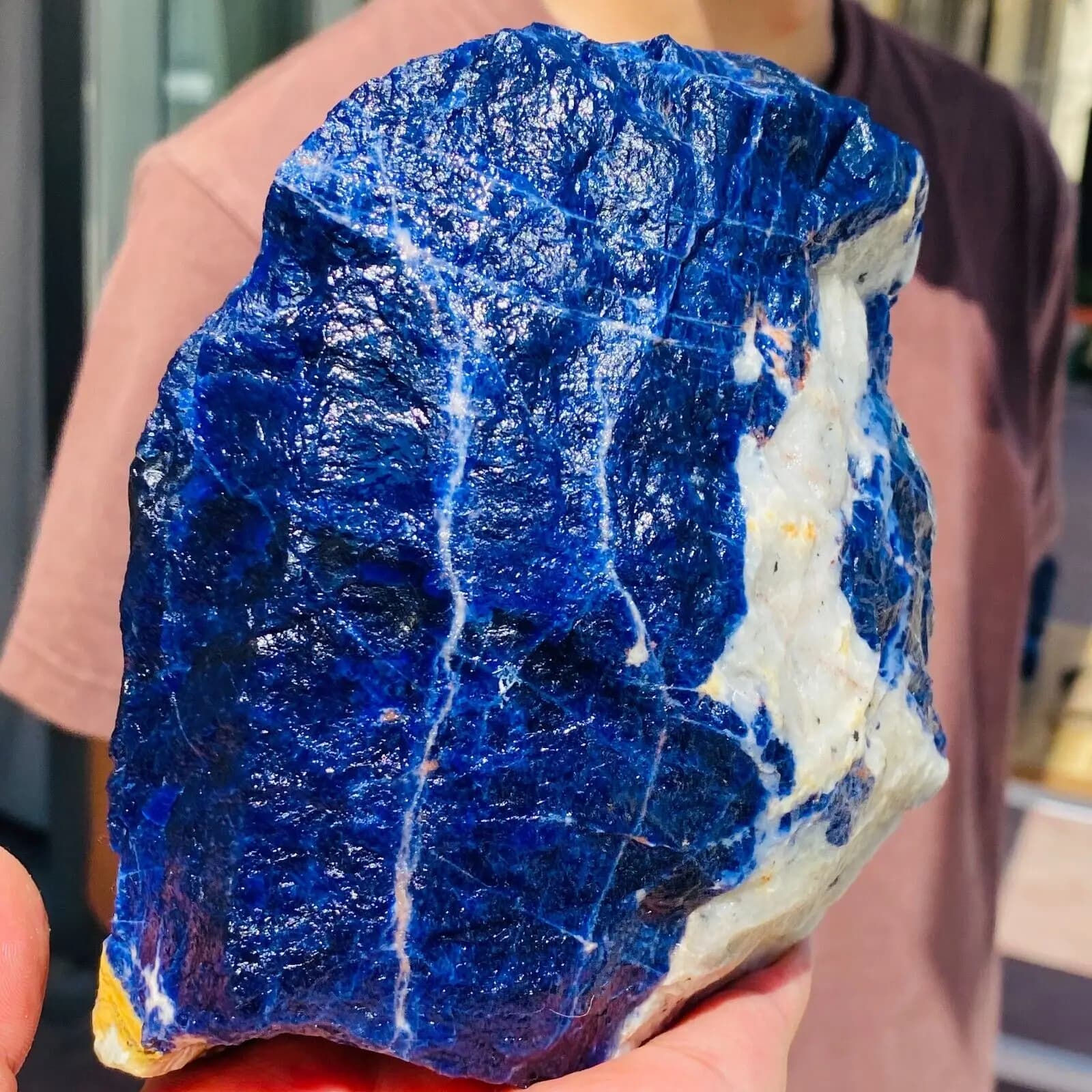 Natural Large Noble Dark Blue Sodalite Crystal Gemstone Rough Raw Rock Specimen Healing