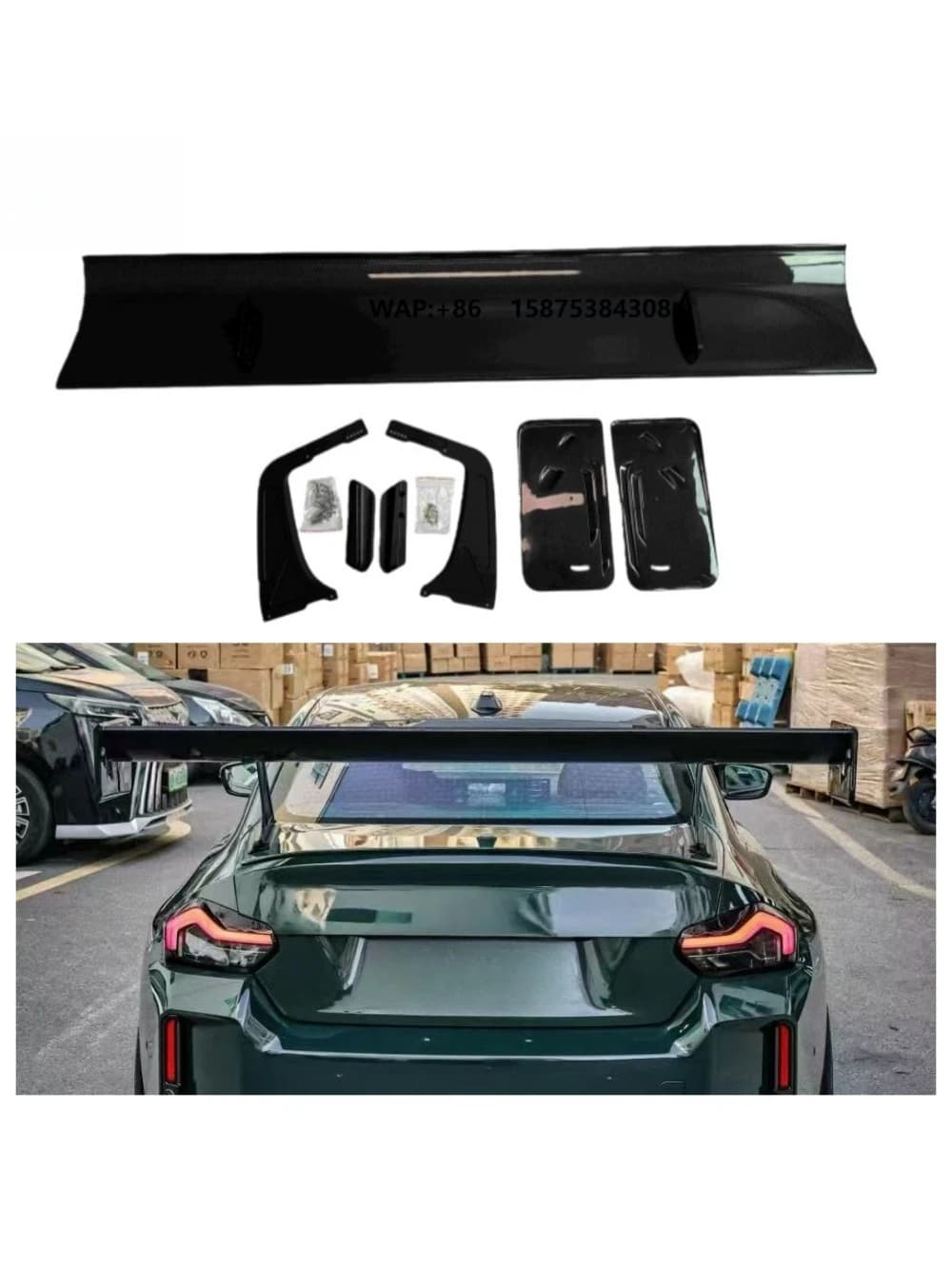 Dry Carbon Fiber V1X Rear Wing for G87 M2 G42 M240 Spoiler High Downforce
