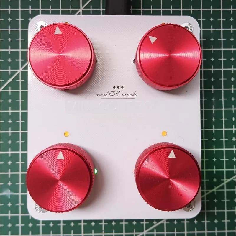 Precise rotary encoder for music production software, 4 knob MIDI controller with customizable CC mapped USB-C interface
