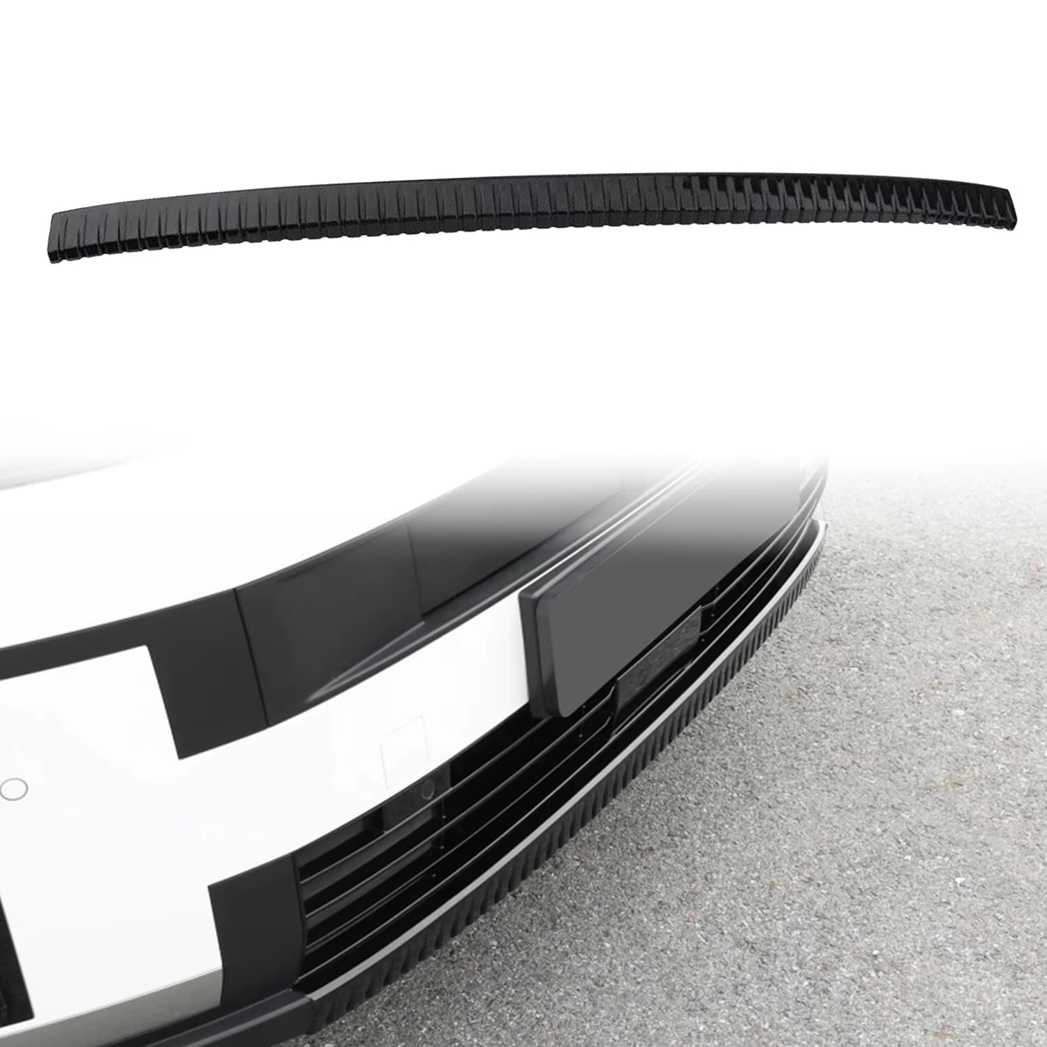 For Hyundai Santa Fe MX5 2024 2025 2026 Black Exterior Front Lower Valance Panel Bumper Molding Strip Trim 1pc