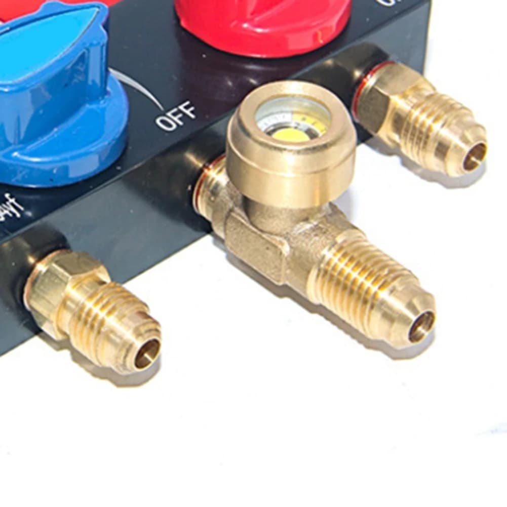 Automotive Repair Shop Blue Automotive Gauge Tool For HVAC Applications Pressure Gauge Removable Viewing Window
