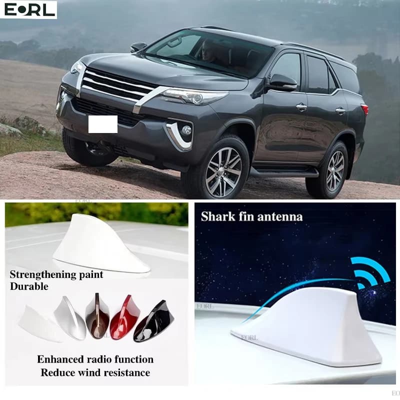 For Toyota Fortuner Shark Fin Antenna FM Signal Super Aerials Amplifier Waterproof Signal Amplifier FM/AM Radio Aerials
