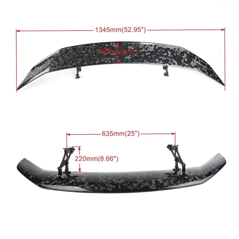Universal GT Style Carbon Fiber Rear Trunk Spoiler Sedan