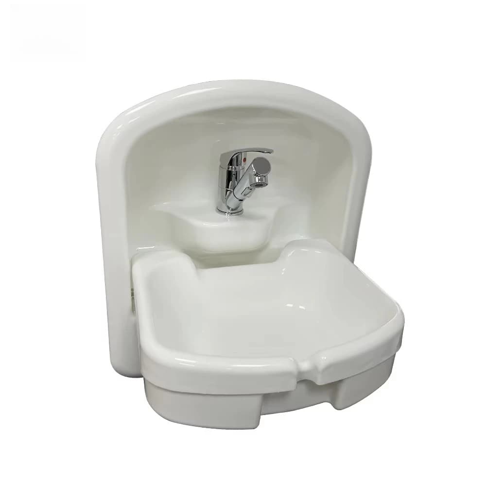 Hot Selling Folding White Acrylic RV Bathroom Sink Wash Basin for Camper Caravan Motorhome