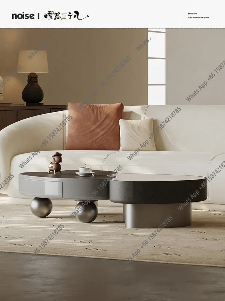 N65 Italian light luxury coffee table living room home minimalist creative high-end design sense special-shaped cave stone rock