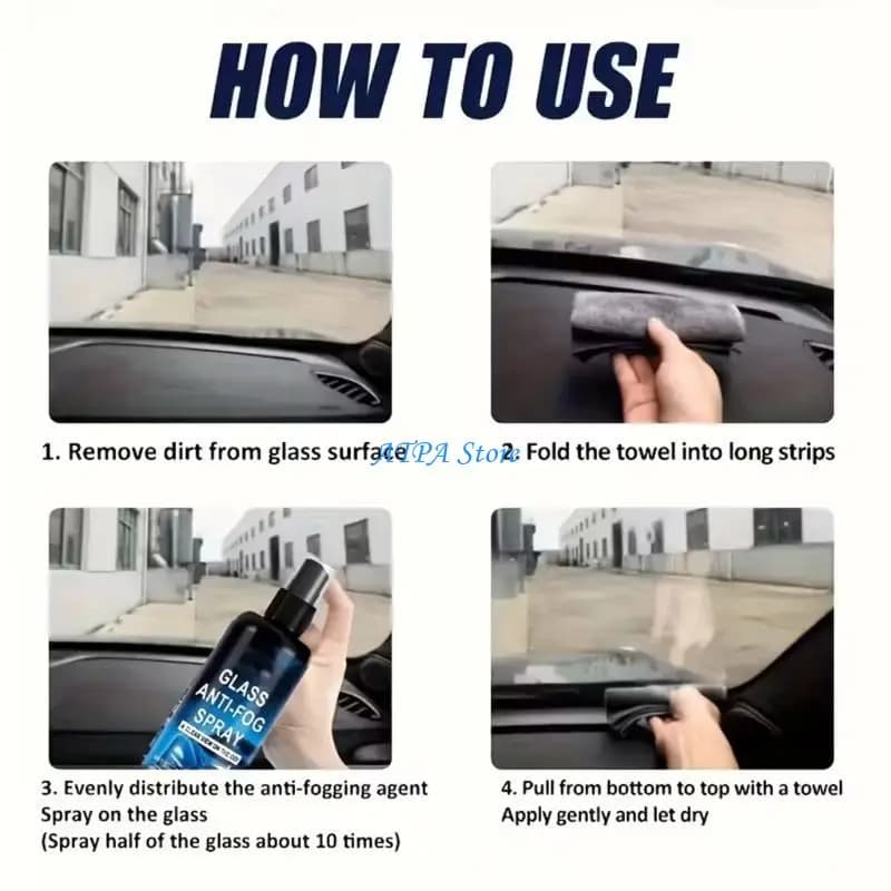 U13C Premium Long Lasting Anti Fog Sprayed For Car Windshield And Helmets 100ml