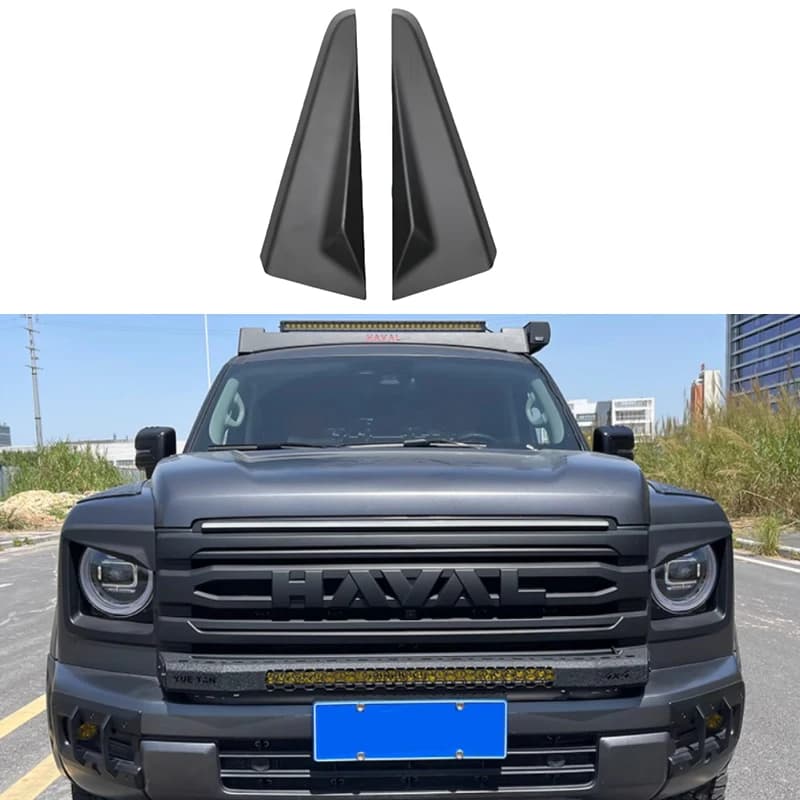 Fit for Haval H9 2024 2025 2026 Black Car Front Headlights Eyebrow Eyelid Trim Cover Sticker Auto Accessories