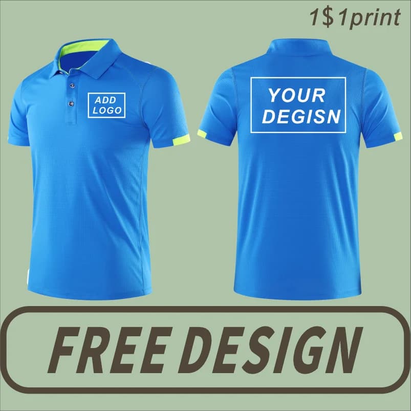 Summer Quick Dry Sports POLO Shirt Unisex Breathable Icy Sensation Shirt Premium Lapel Top Custom Printed Embroidered Logo 2023