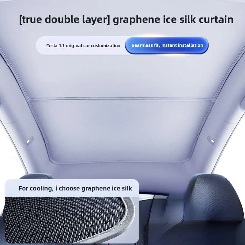 2PCS Car Sunroof SunShade For Tesla Model 3 Y Highland Juniper 25 Front Windshield Sunshade UV Protection Heat Insulation Cover