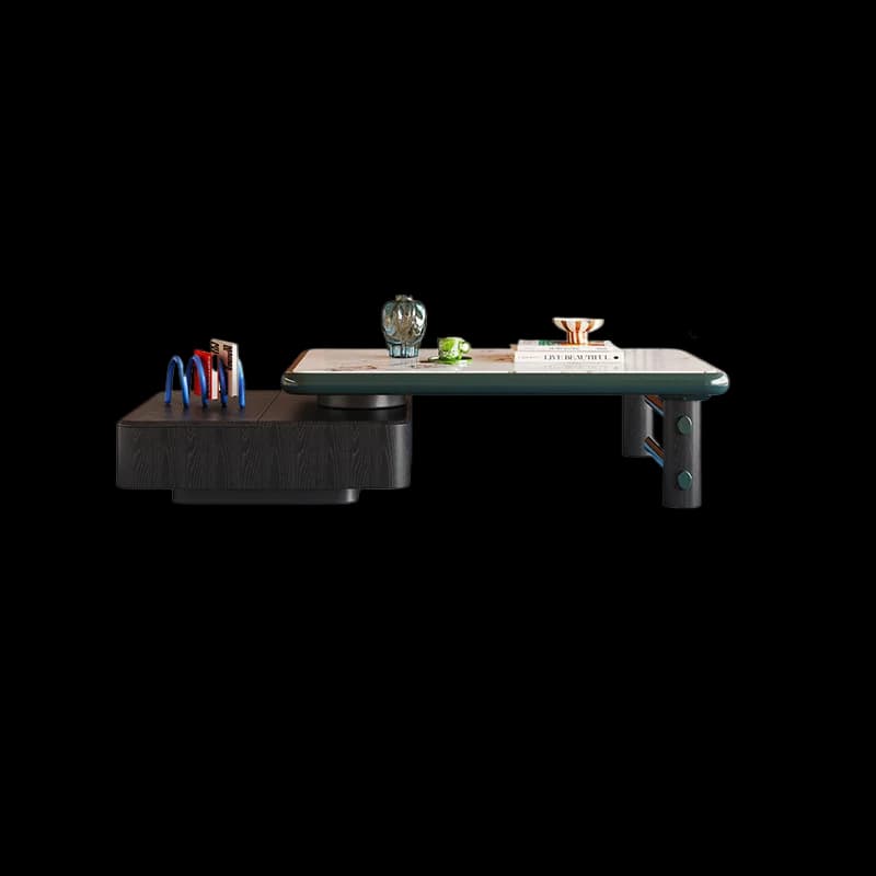 CX minimalist retractable natural stone coffee table, modern simple household small apartment high-end coffee table