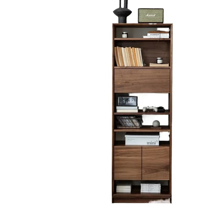 North American Black Walnut Solid Wood Bookshelf Bookcase Partition Cabinet Shelf