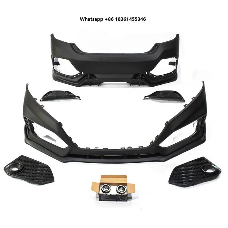 Suitable For 16-19 10Th Generation Civic Body Kit Modification Upgrade To TR Style Rear And Front Bumper