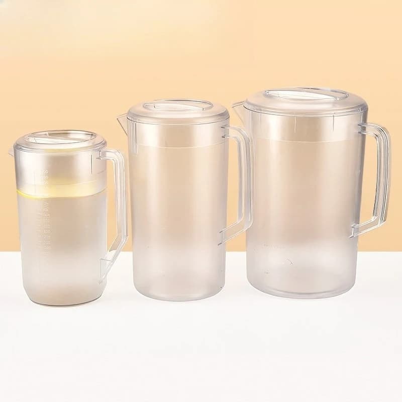 Large capacity plastic PC transparent brown matte cold kettle juice cold water teapot beer teapot restaurant bar