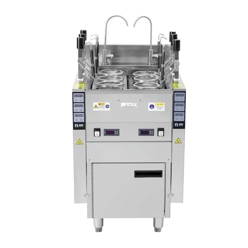 Commercial automatic lifting noodle cooking stove All stainless steel intelligent anti-dry burning electric heating gas