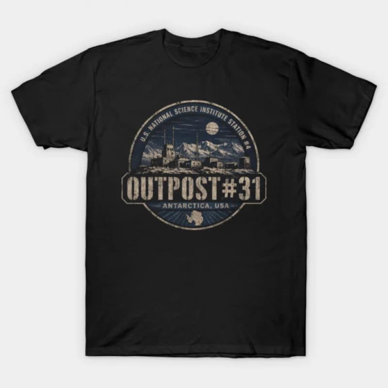 Outpost #31 Antarctica USA T Shirt Lovecraft Cthulhu Graphic Clothes Short Sleeve All size tee S-6XL