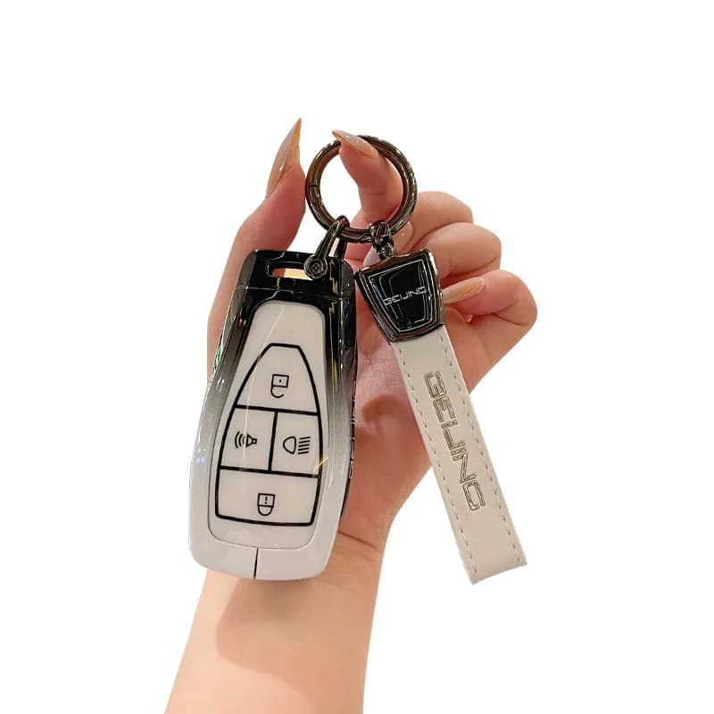 Premium Zinc Alloy Key Cover Case for Beijing BJ40/BJ60/X7/BJ30/BJ80/EU7/Mofang/EU5 (2024) - Protective Key Fob Shell