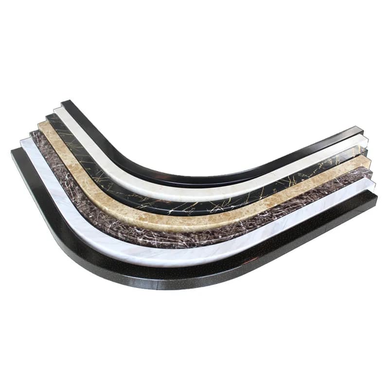 Bathroom curved water retaining strip, cornerstone, imitation marble, shower room fan