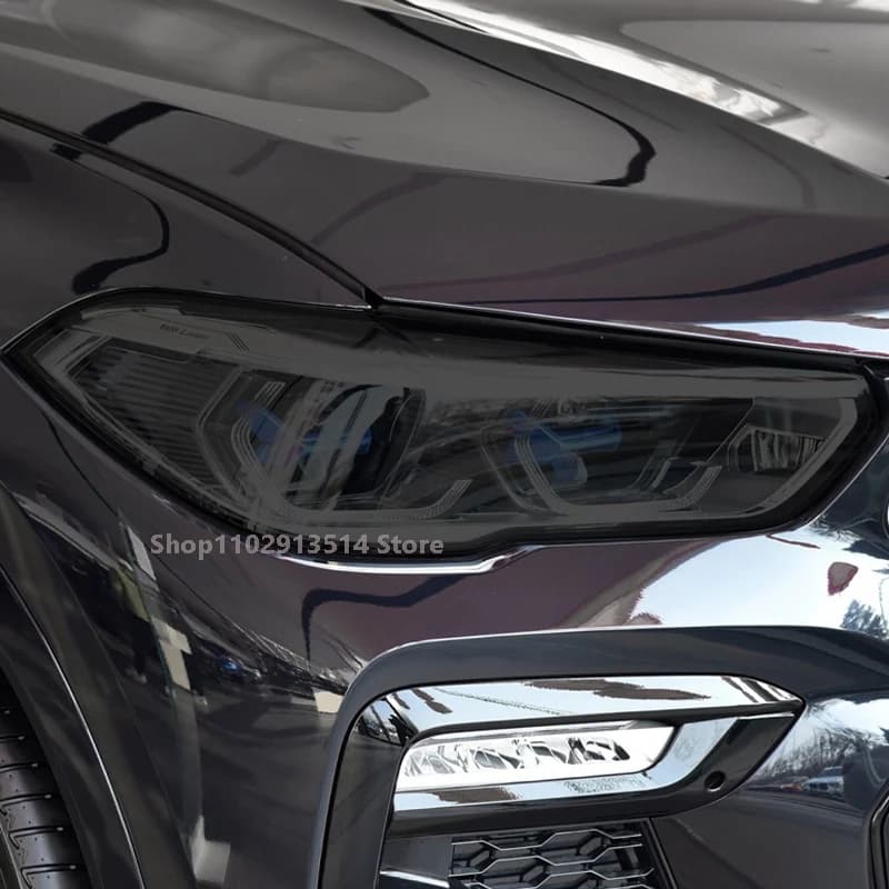 Transparent Black TPU Light Repair Sticker For BWM X6 2020-2023 Car Headlight Protective Film Vinyl Restoration