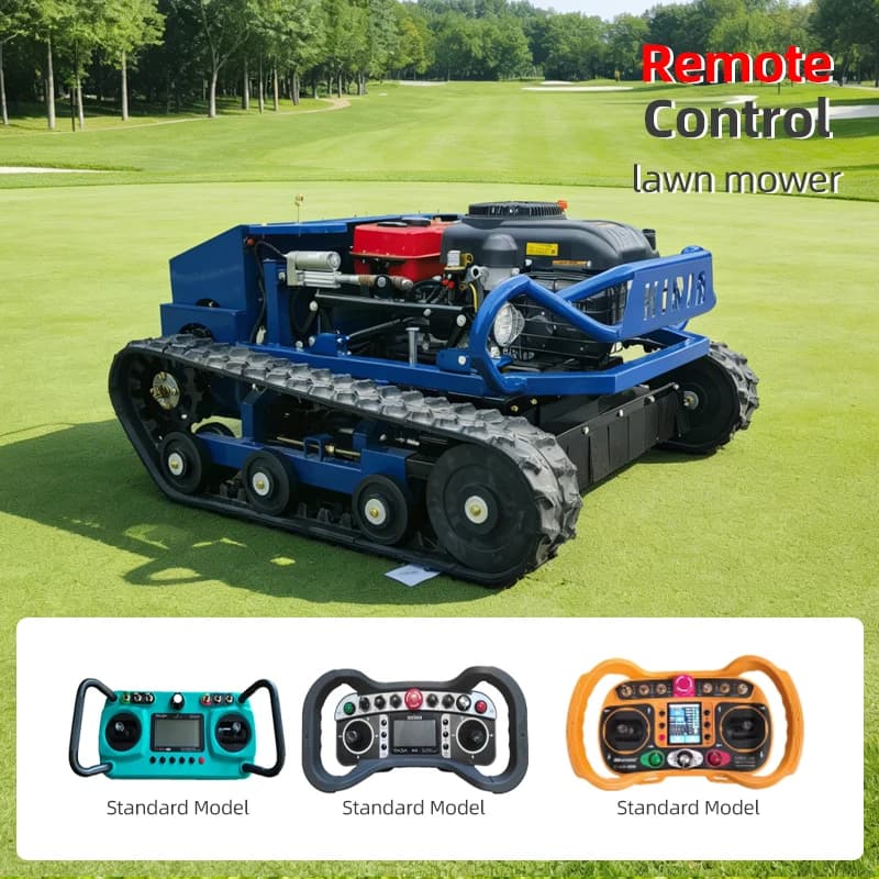 Professional DIY Gas Wireless Remote Control Grass Cutter Adjustable Cutting Height Hilly Areas Double Cutting Knife Lawn Mower