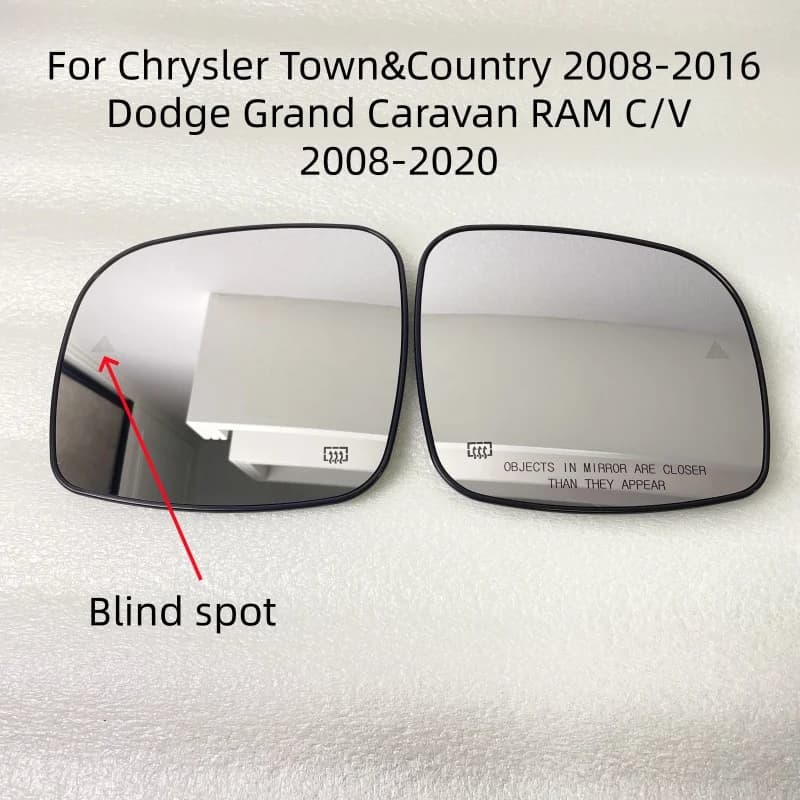 Heated Blind Spot Warning Side Mirror Glass For Chrysler Town&Country 2008-2016 Dodge Grand Caravan RAM C/V 2008-2020