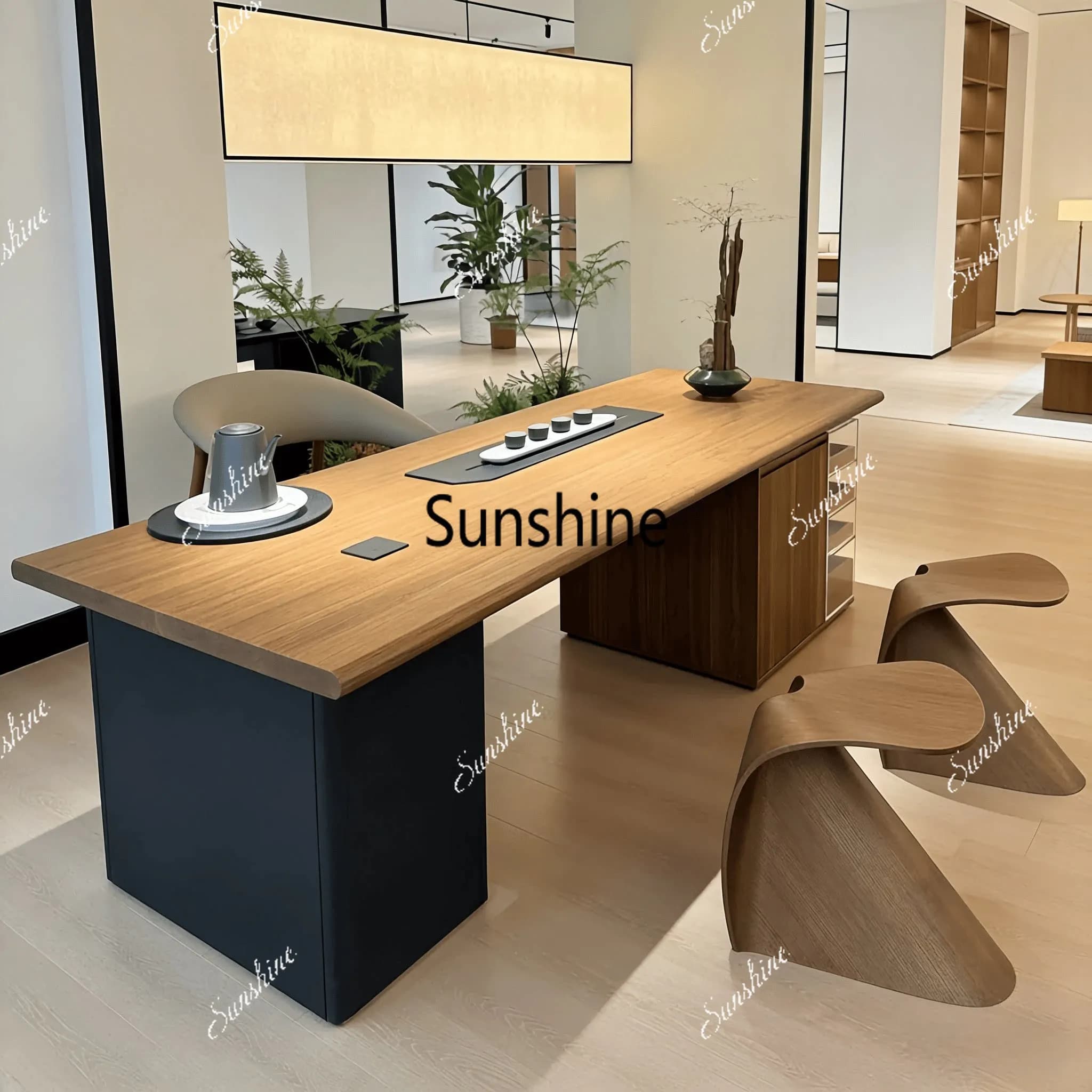 New Chinese style, high-end villa living room reception high-end tea table customizationY