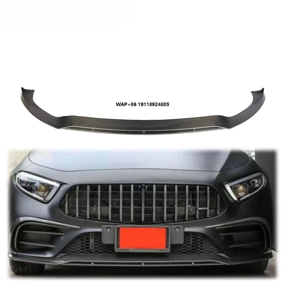Fit for  Bnez C257 CLS350 CLS53  2018-2019 Front Bumper Spoiler Lip Carbon Fiber