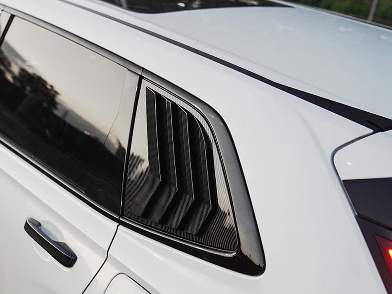 1Set Black ABS Plastic Rear Window Louvers Triangle Frame Cover Trim For Honda CRV CR-V 2023-2025 Style