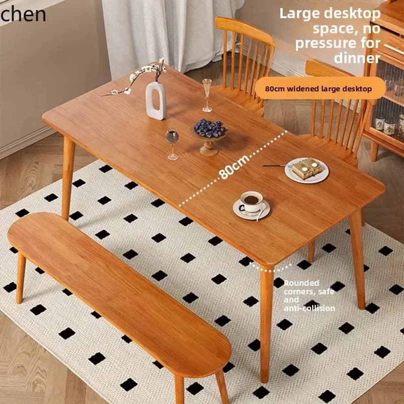 Solid Wood Dining Table Home Use Rectangular Dining Table Simple Combination Dining Table