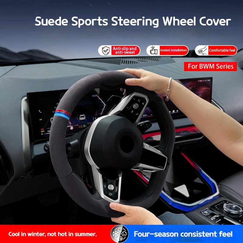 For BMW X1 X2 X3 X4 5 3 4 Series X5 X6 X7 2018-2026 Car Three-stage all-inclusive steering wheel cover and interior accessories