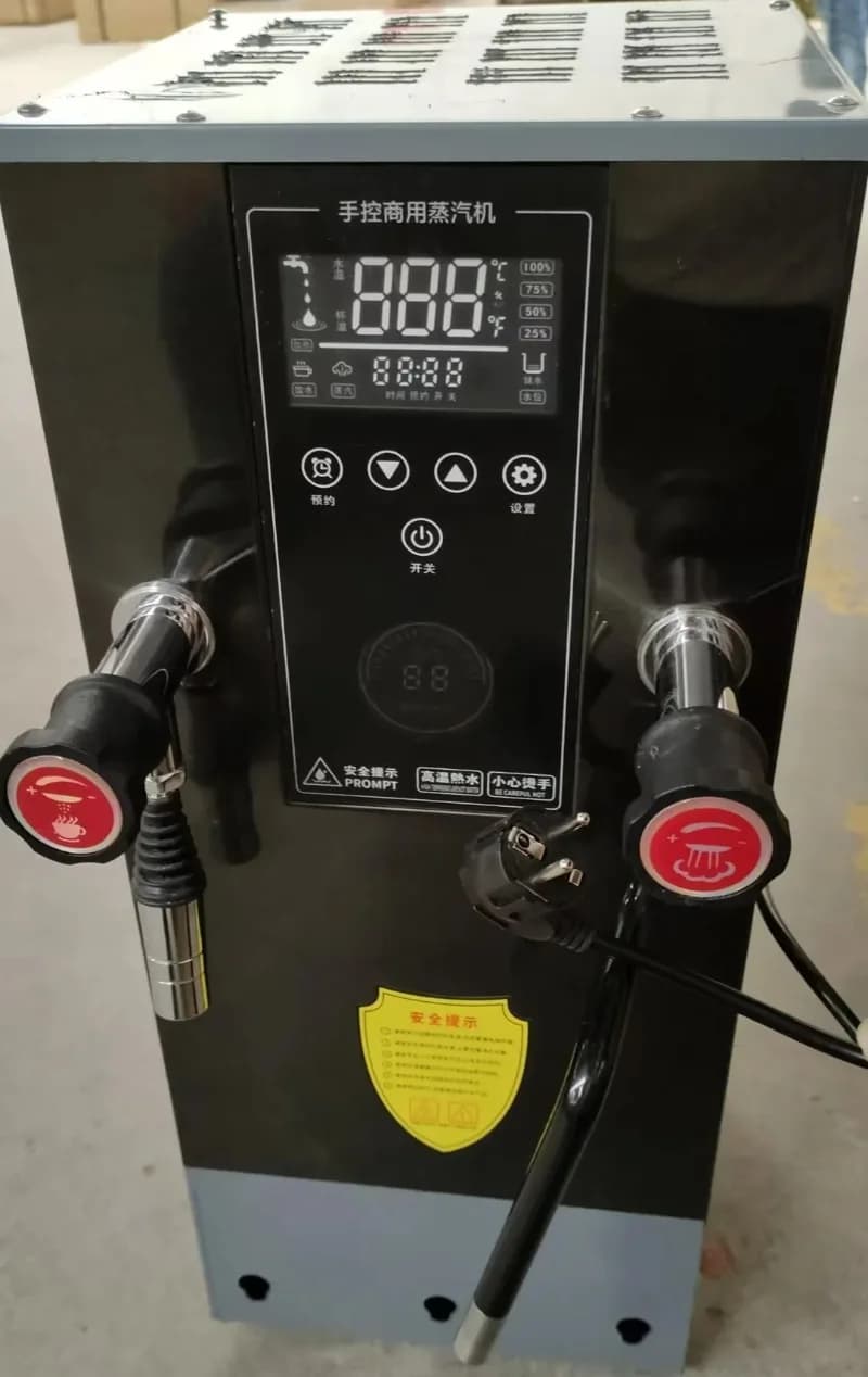 LCD Touch Screen 12L  Water Boiler Steam Boiling Machine Milk Foam Hot Water Heater for Bubble Tea Shop