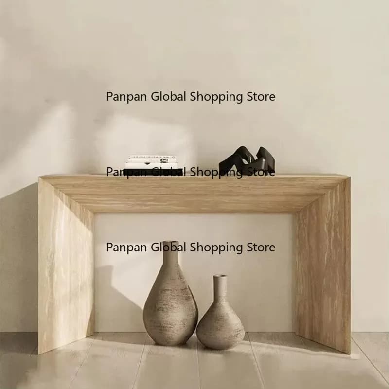 Modern Rectangular Beige  Console Table for Living Room Home Office Hotels Apartments