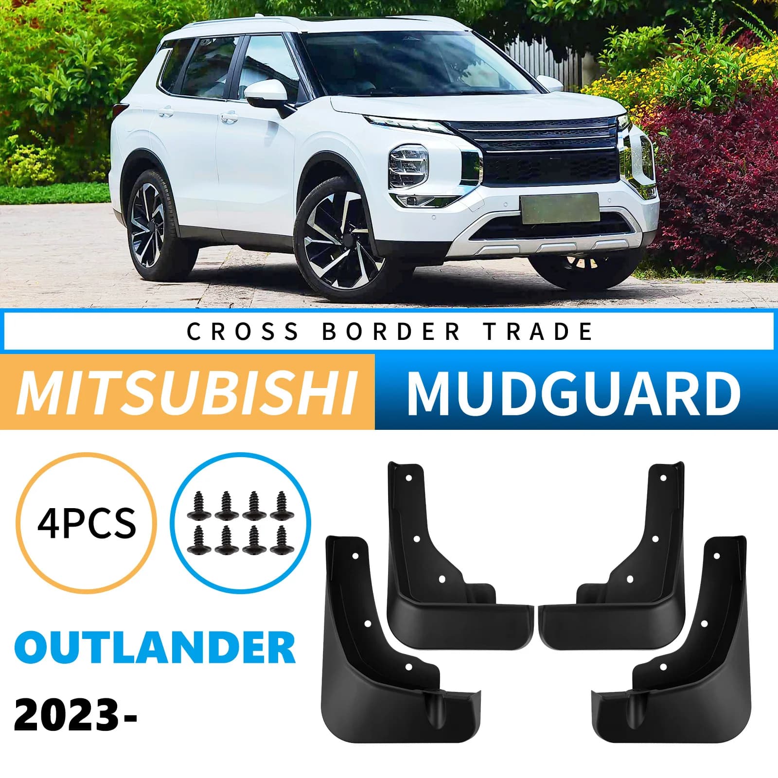 Mudguards for Mitsubishi Outlander 2023-2026 Vehicles High-Quality Car Mud Flaps Flexible Safe Material