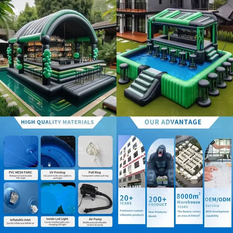 2026 360 Inflatable Customized Inflatable Pool Bar Pub House Tent Adults Garden Party PVC Advertising Inflatables