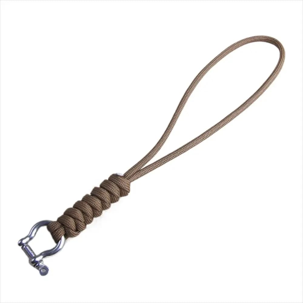 D Bow Buckle Paracord Keychain Outdoor Style High Strength Umbrella Rope Keyring Wrist Rope Anti-lost Chain
