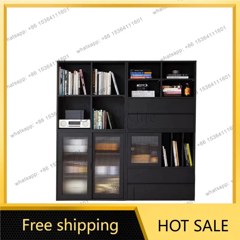 LS medieval solid wood dining side cabinet storage modern simple light luxury storage Doma combination TV cabinet