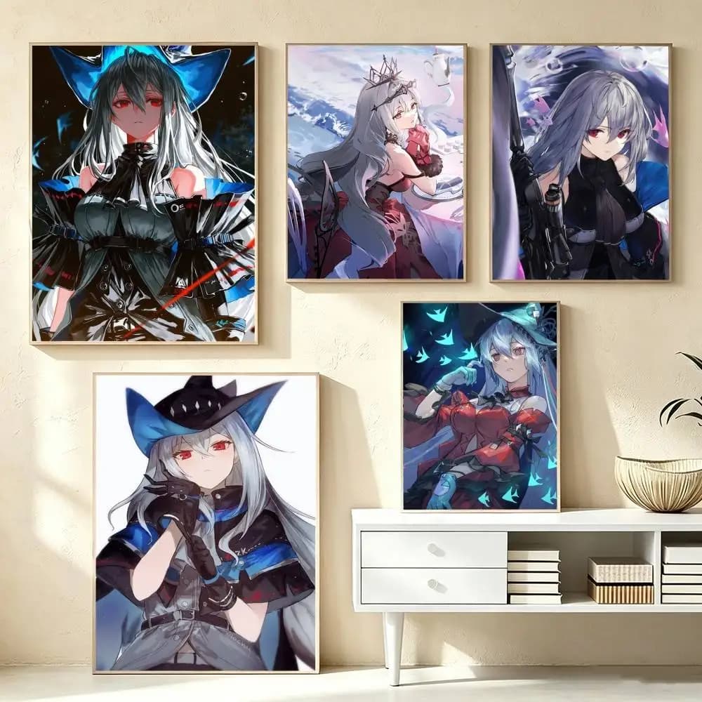 Game Arknights Skadi   Poster High Quality Dorm Living Room Aesthetic Wall Decoration Painting Stickers Gift