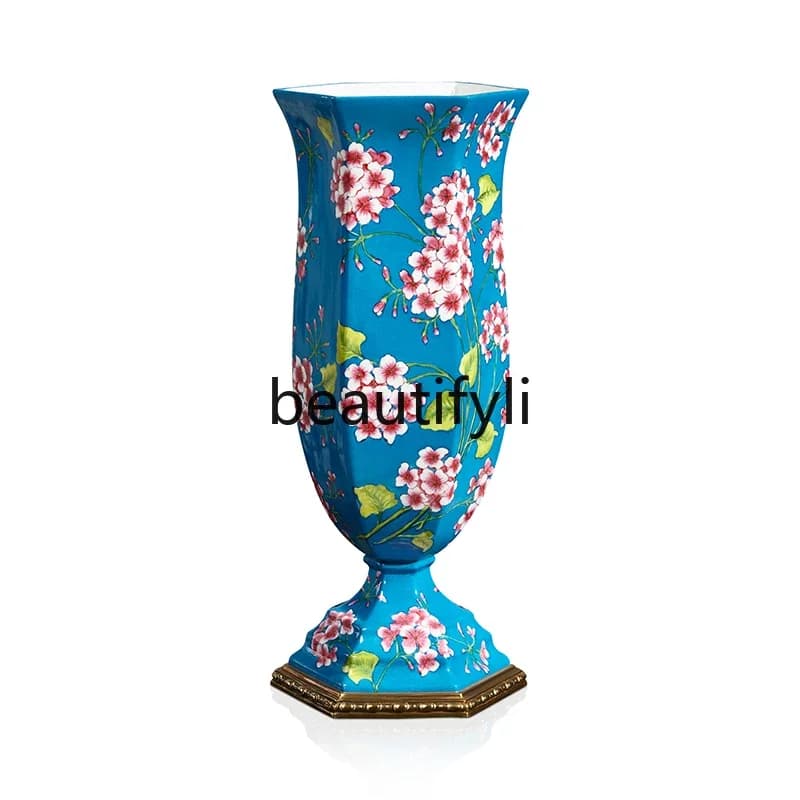 FG10European decorations American handicrafts ornaments porch living room TV cabinet ceramic vase