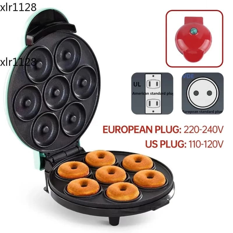 Mini 7-Hole Donut & Cake Maker Breakfast Baking Tool Dual Voltage 110V 220V