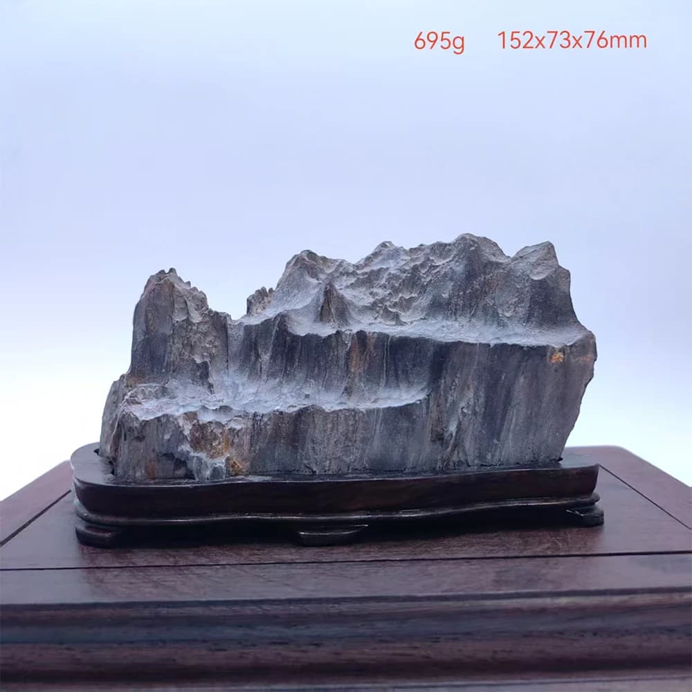 Asian Natural Stones Suiseki 'Desert Wind' Rough Rock Reiki Home Decorative Gift for Room Decoration