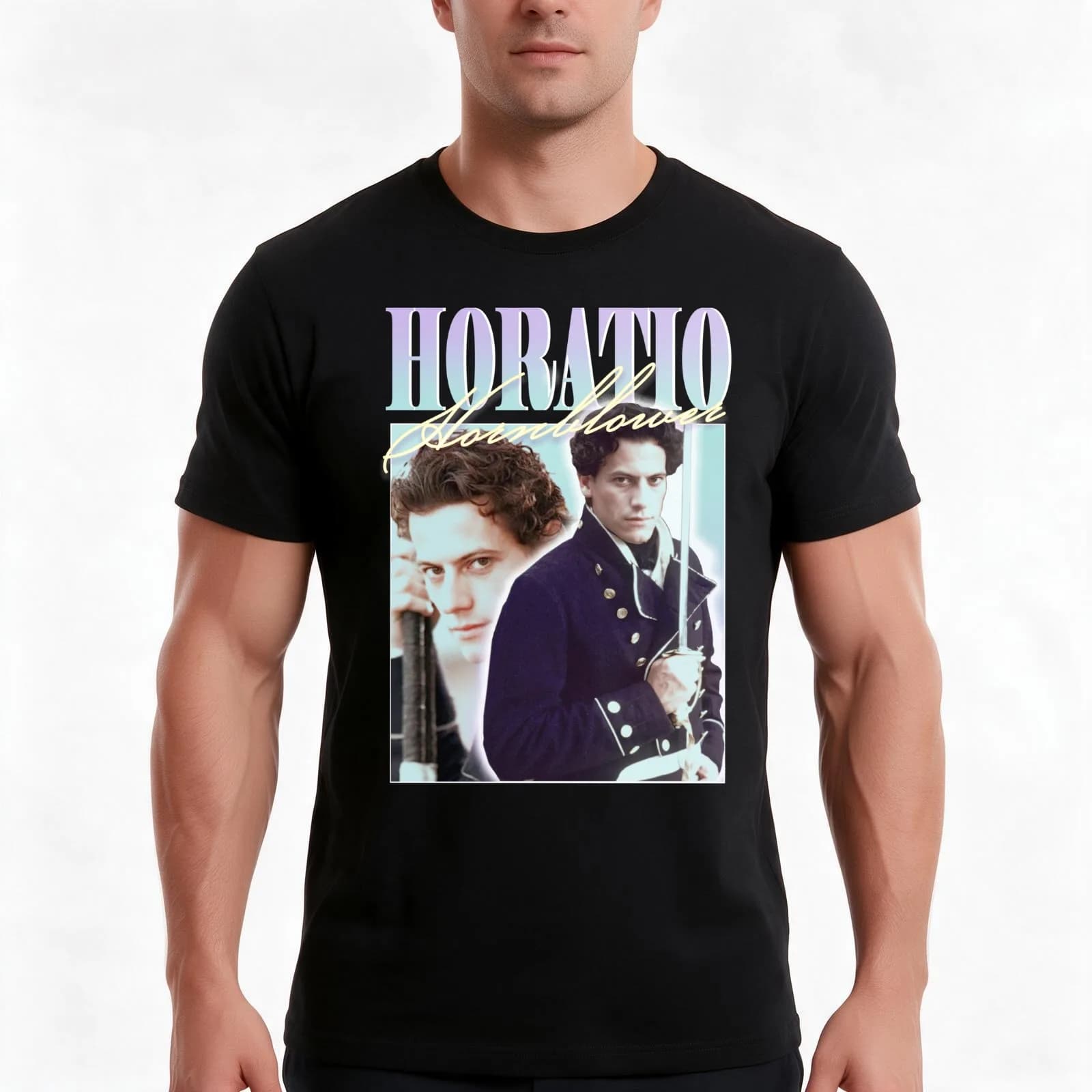 Horatio Hornblower - 90's Aesthetic T-Shirt, Summer Casual Cotton Tee, Oversized Streetwear Tops, Vintage Graphic Print