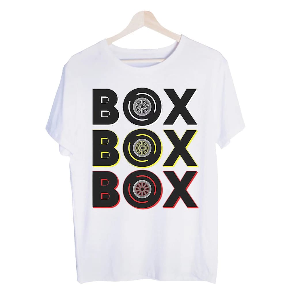 Men's Box Letter and Wheel Graphic Tee, Short Sleeve Crew Neck T-Shirt for Casual Streetwear and Daily Outfits