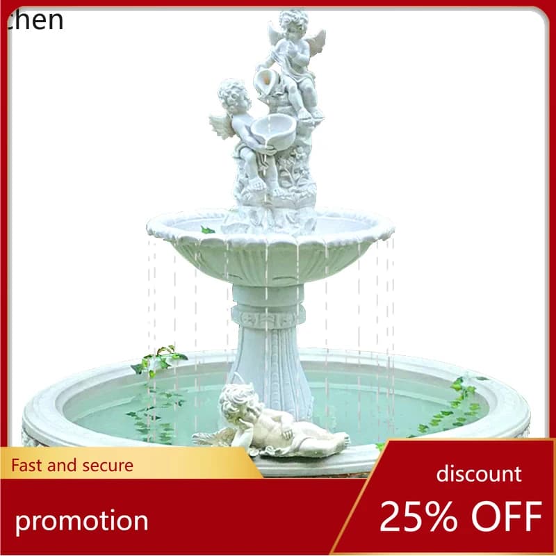 CZ fountain sculpture courtyard villa hotel garden self-circulation lucky fish pond floor ornament