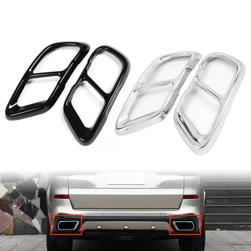 Tail Throat Exhaust Pipe Cover Stickers for BMW X5 X7 2019-2021 Car Tail Throat Decoration Trim Decals