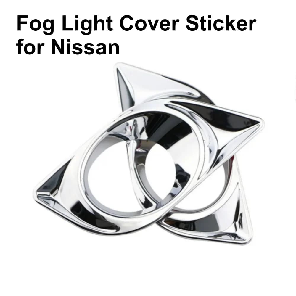 For Nissan Versa Latio Almera Sunny 2011 2012 2013 2014 2015 2016 2017 2Pcs Chrome Front Fog Light Cover Sticker Accessories