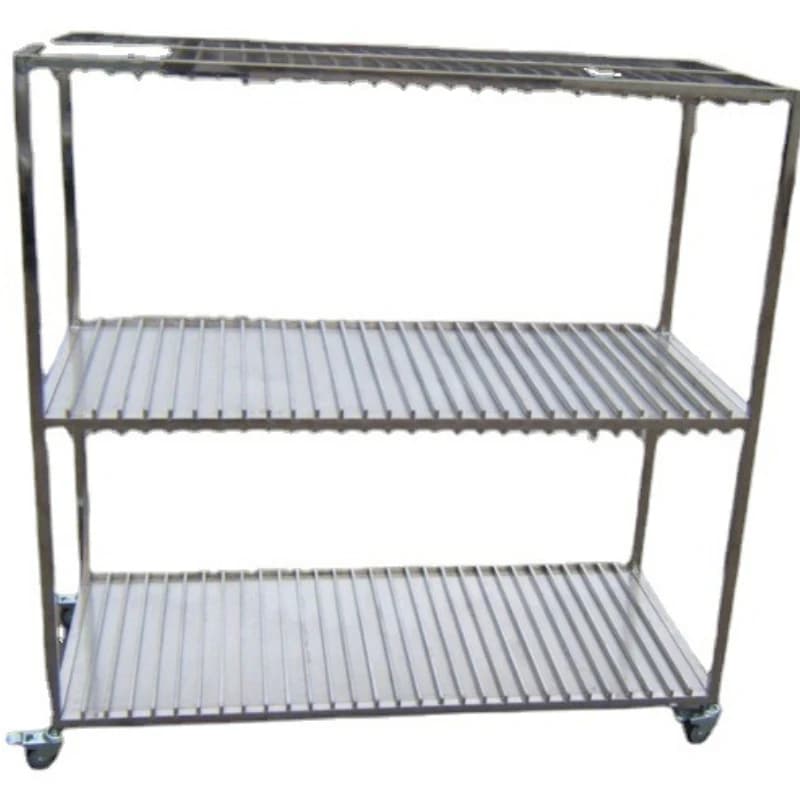 Rotating and moving push-pull, anti-static placement rack, stainless steel mesh frame
