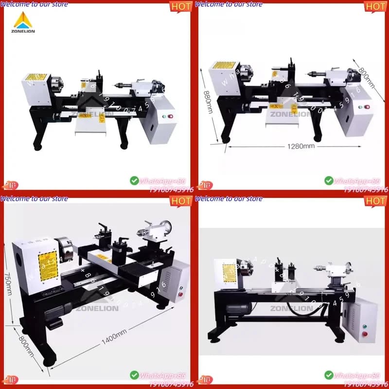 2026Hot U-UA26 Diameter 260mm Cnc Mini Wood Turning Machine Lathe with High Precision Linear square Guide Rails